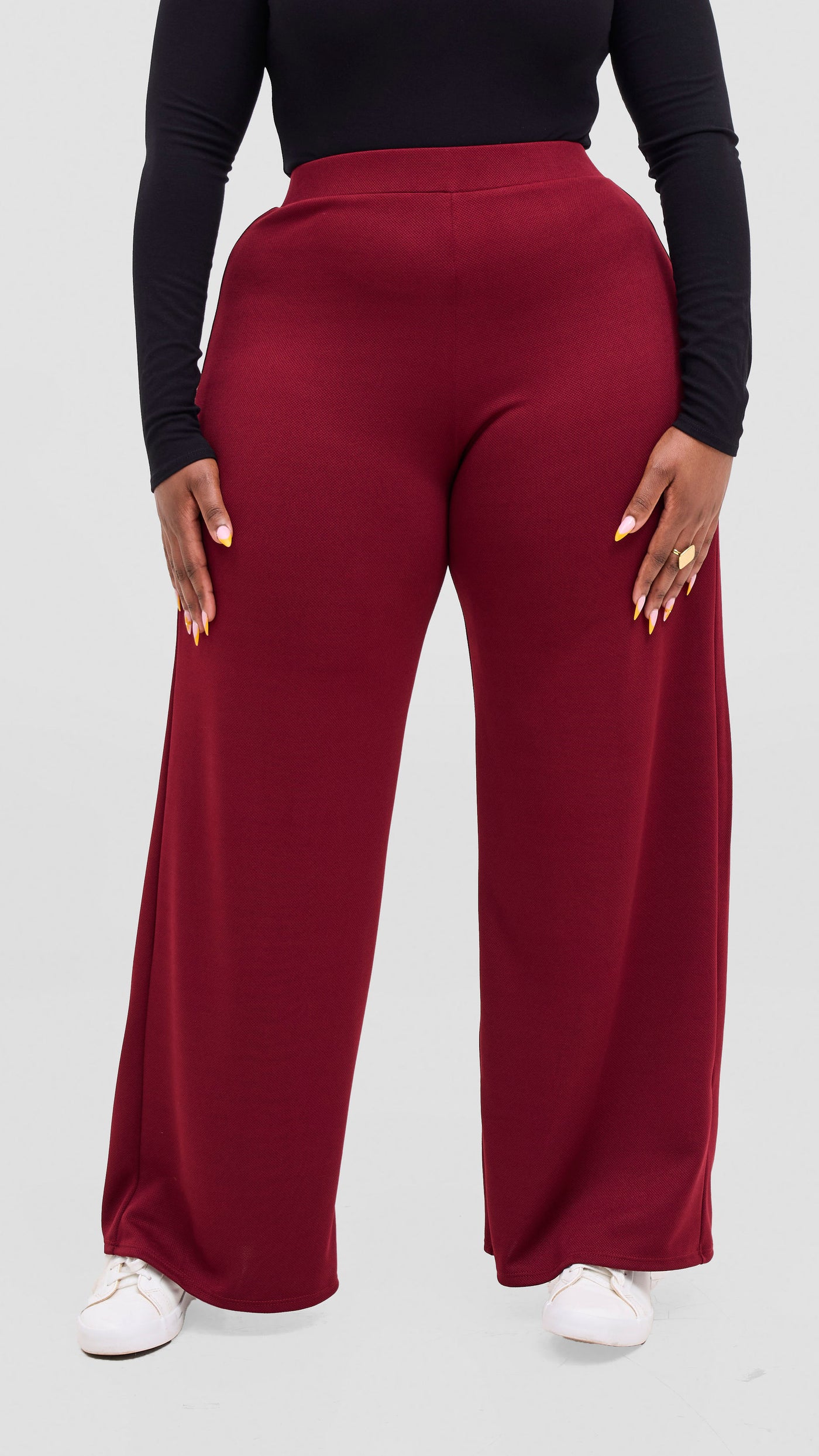 Vivo Selah Pallazo Pants - Maroon