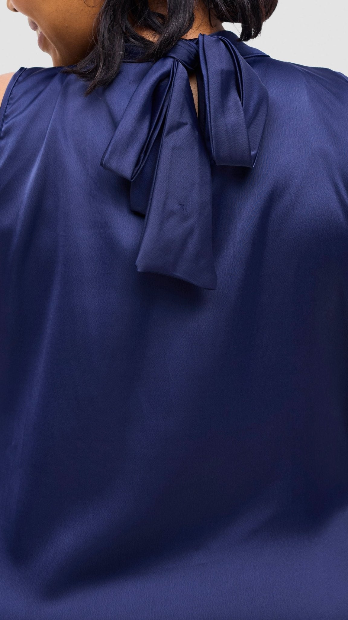Vivo Takali Frilled Midi Dress - Navy - Shopzetu