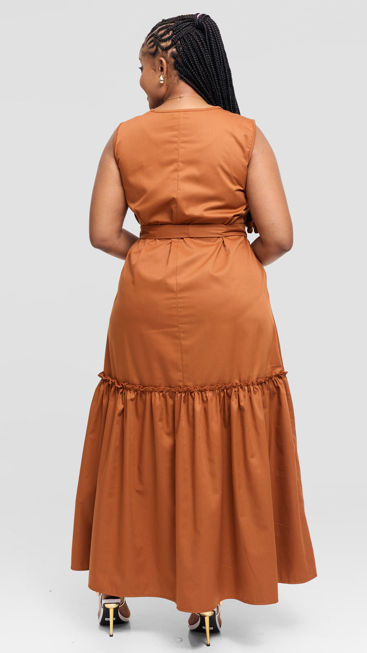 Lizola Tiyuuniba Maxi Dress - Brown