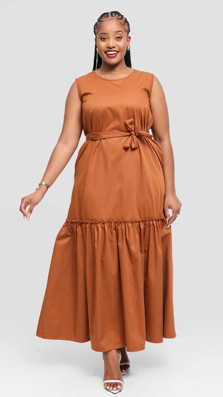 Lizola Tiyuuniba Maxi Dress - Brown