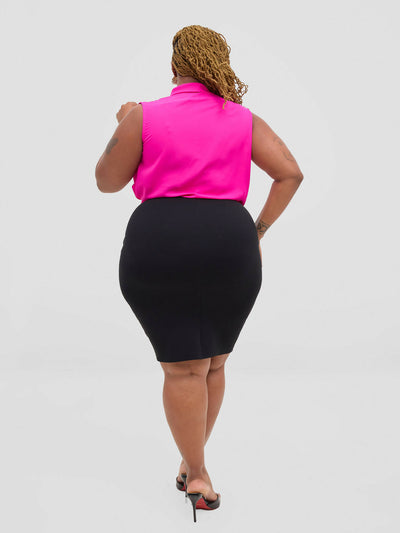 The Fashion Frenzy V - Neck Blouse Top - Pink - Shopzetu