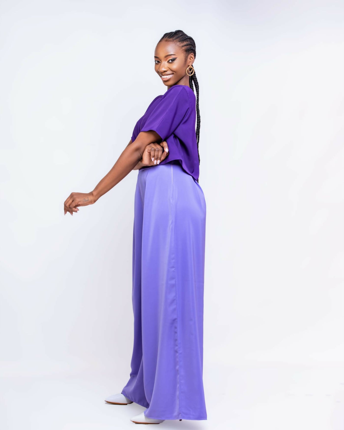 Da’Joy Fashions Elara Pant Set - Purple - Shopzetu