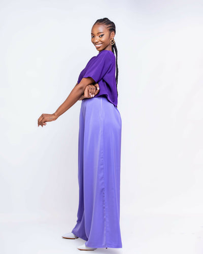 Da’Joy Fashions Elara Pant Set - Purple - Shopzetu