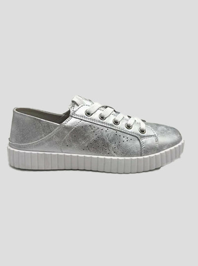 Julz Valentina Matte Sneaker - Silver - Shopzetu