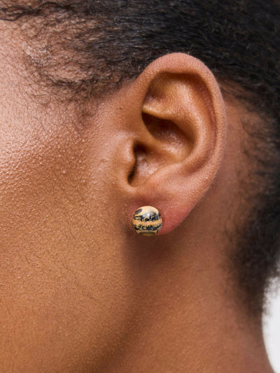 Exotic Gemstones Jewellers Crystal Leopard Skin Earrings - Leopard Print - Shopzetu