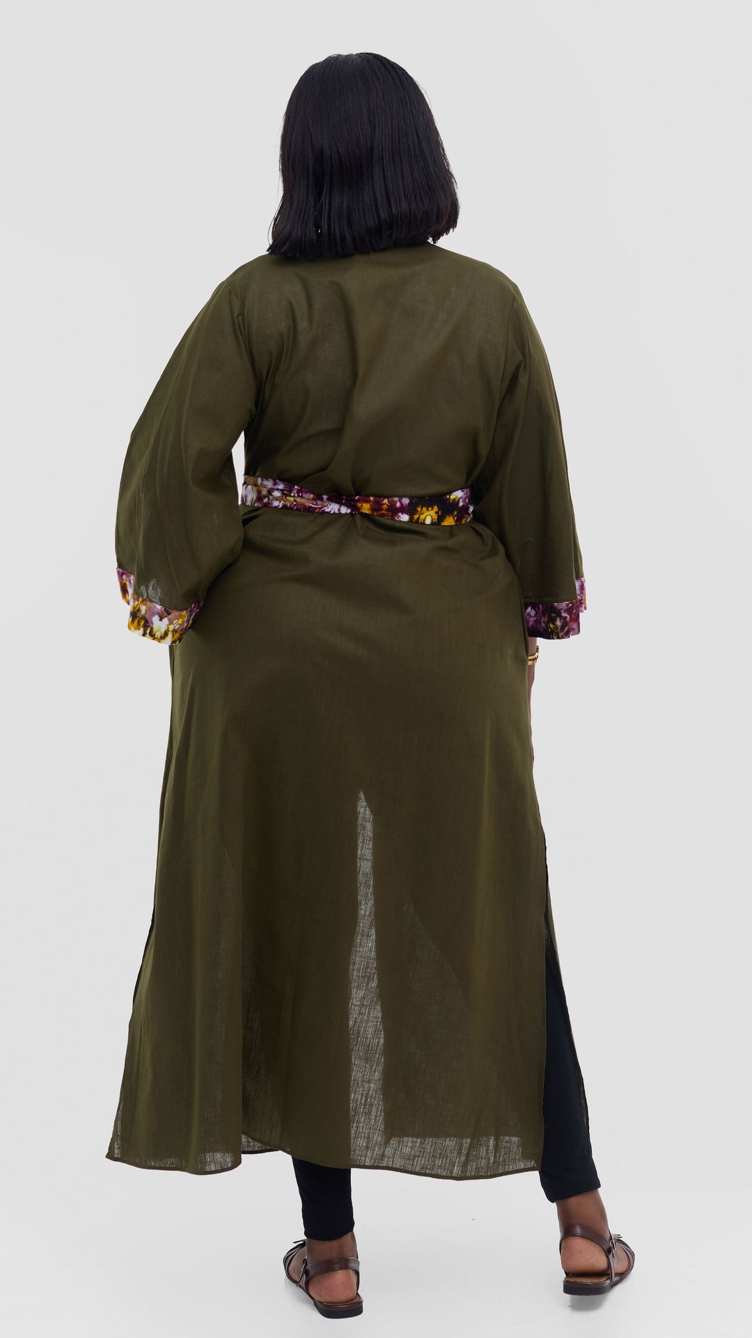 Safari Tafari High Slit Kimono - Hunters / Lawi Print