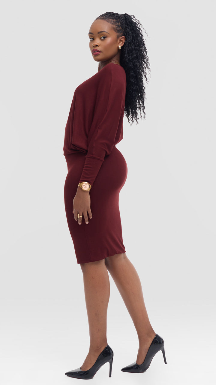 Vivo Tolani Dress in Jersey - Mulberry