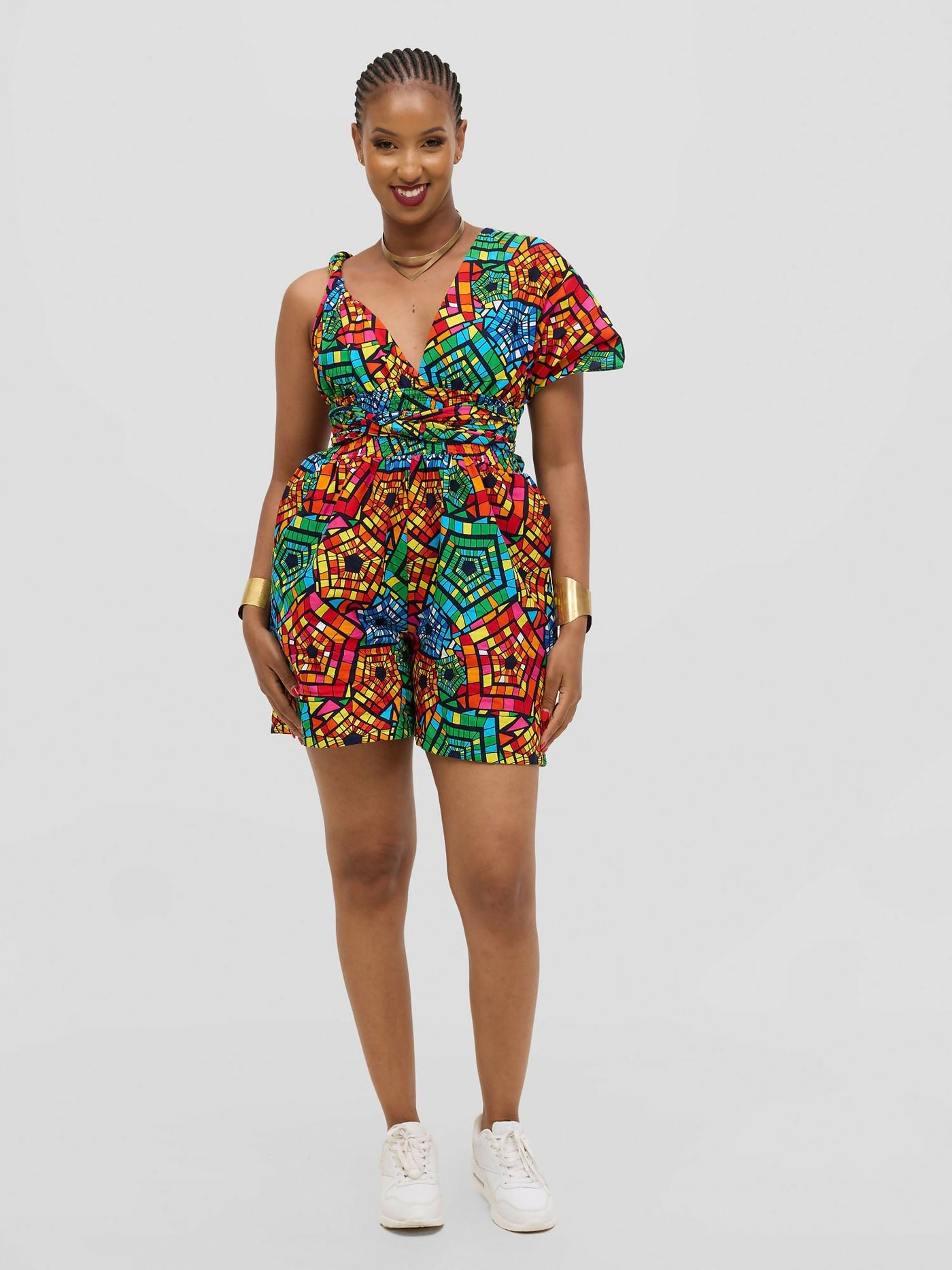 Waridi Africa Baraka Romper - Multicolored - Shopzetu