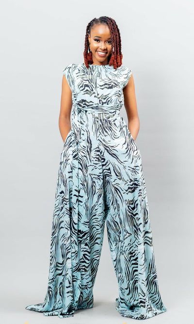 Afriwia Imani Jumpsuit - Animal Print - Shopzetu