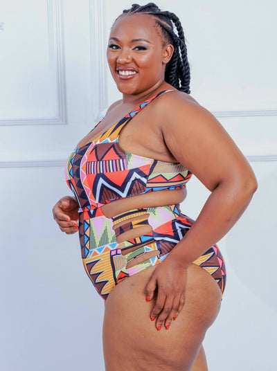 Shells Attic Swimwear Suit Monokini - Orange - Shopzetu
