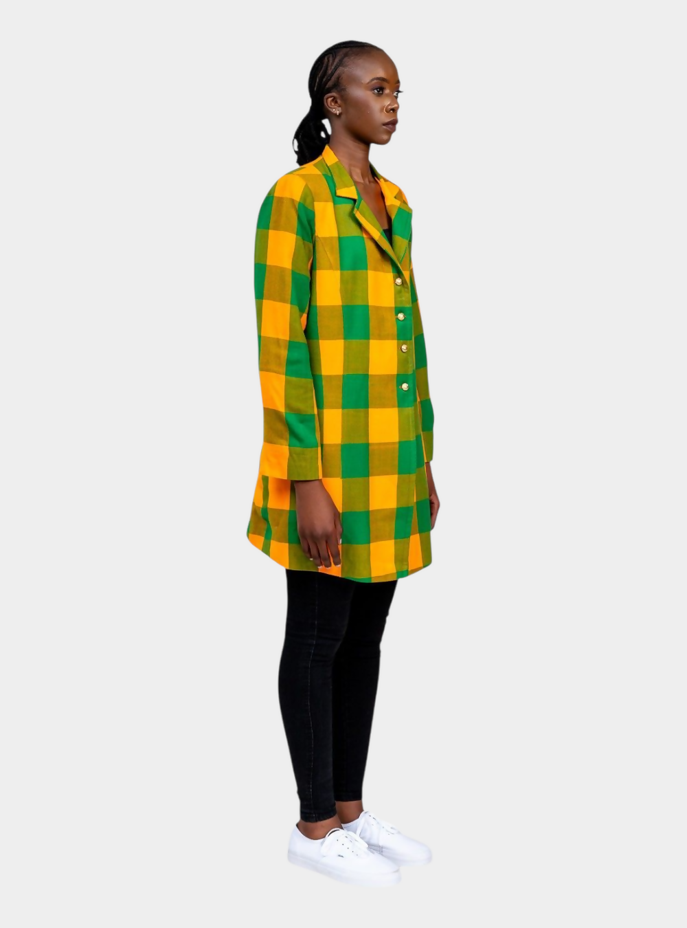 Rafiki Threads Trench Coat - Yellow / Green