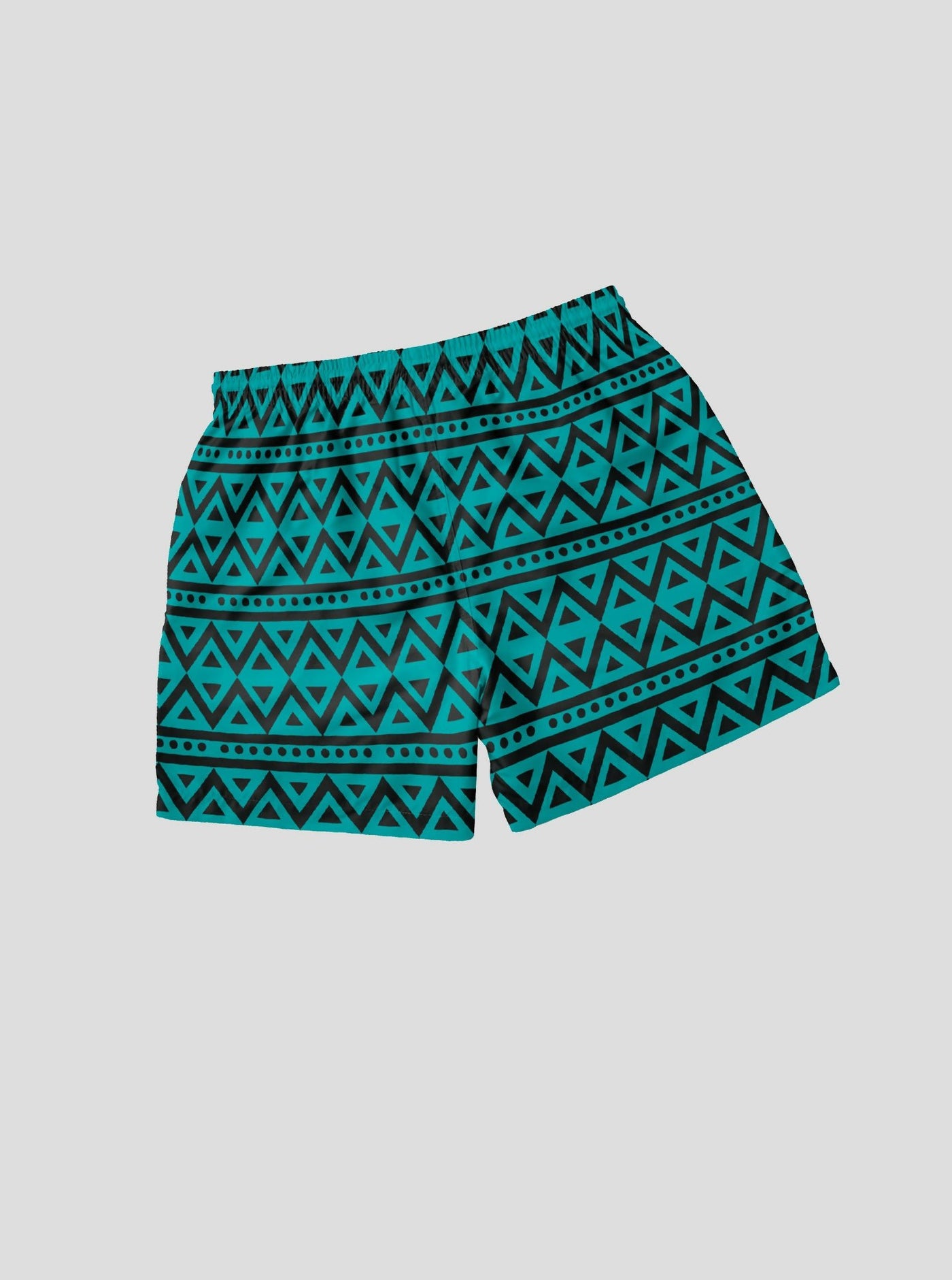 Kitu Kali Swim Men's Shorts - Teal Tribal - Shopzetu
