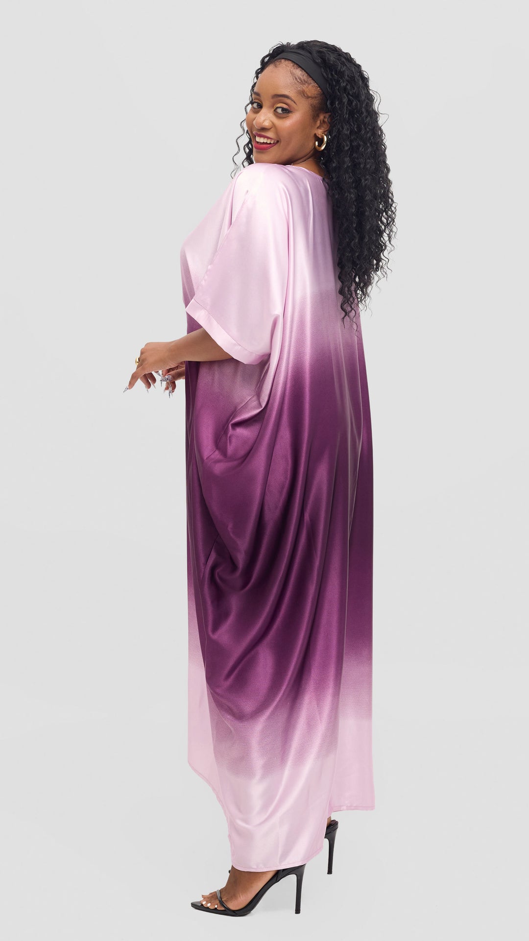 Jolly Fancy Wear Rich Auntie kaftan Dress - Purple