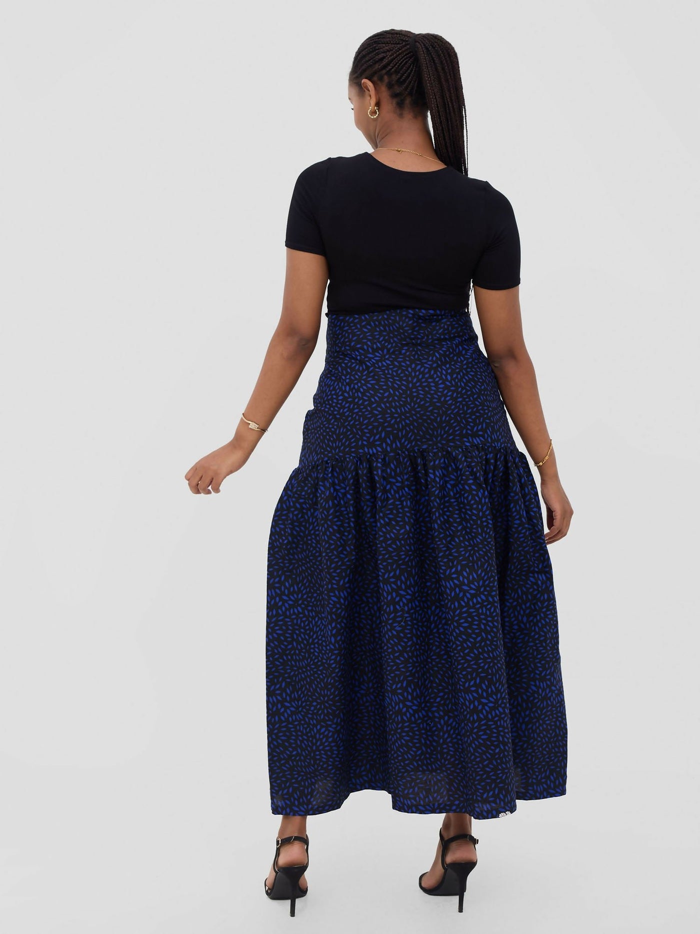 Gravio Fashions Imani Skirt - Navy Blue - Shopzetu