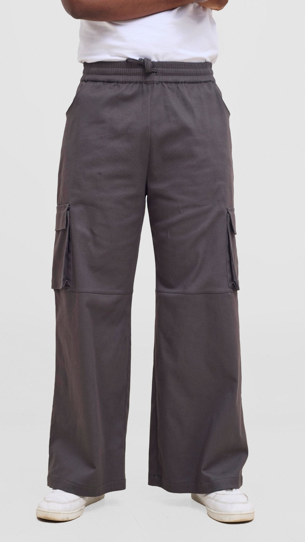 Shiv & Shikie X Safari Cargo Pants - Dark Grey - Shopzetu