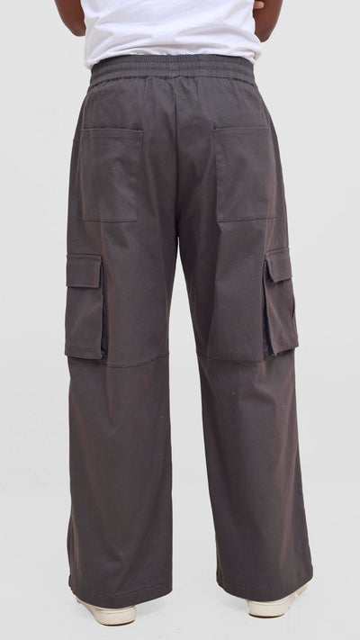 Shiv & Shikie X Safari Cargo Pants - Dark Grey - Shopzetu