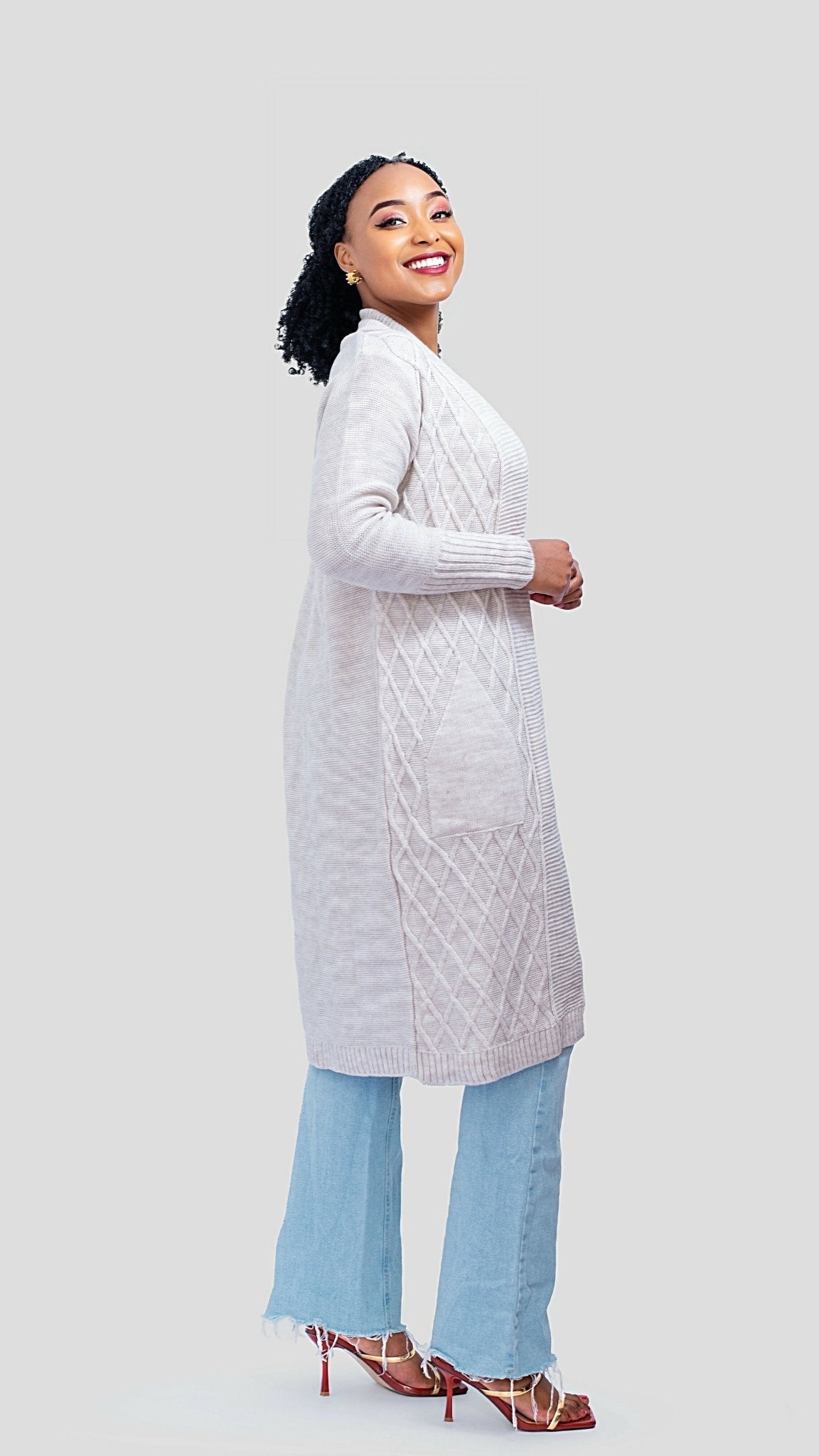 The Fashion Frenzy Waterfall Cardigan - Champagne - Shopzetu