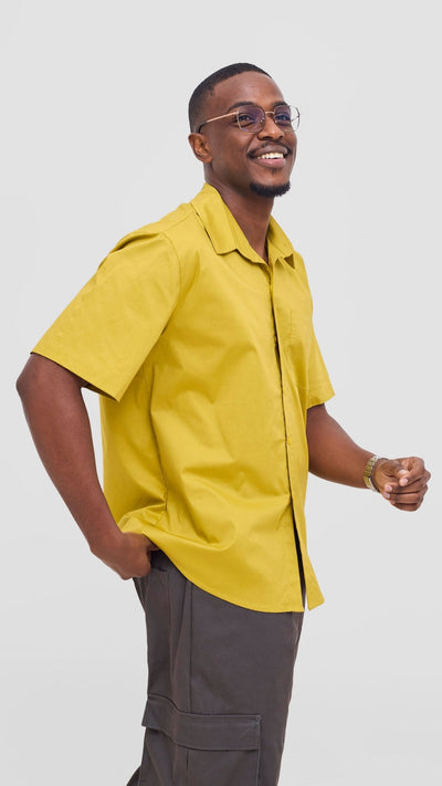 Shiv & Shikie X Safari Short Sleeve Shirt - Lime - Shopzetu