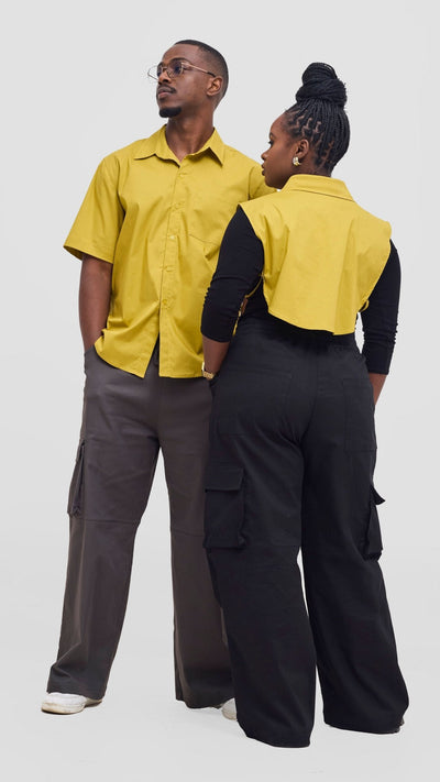 Shiv & Shikie X Safari Short Sleeve Shirt - Lime - Shopzetu