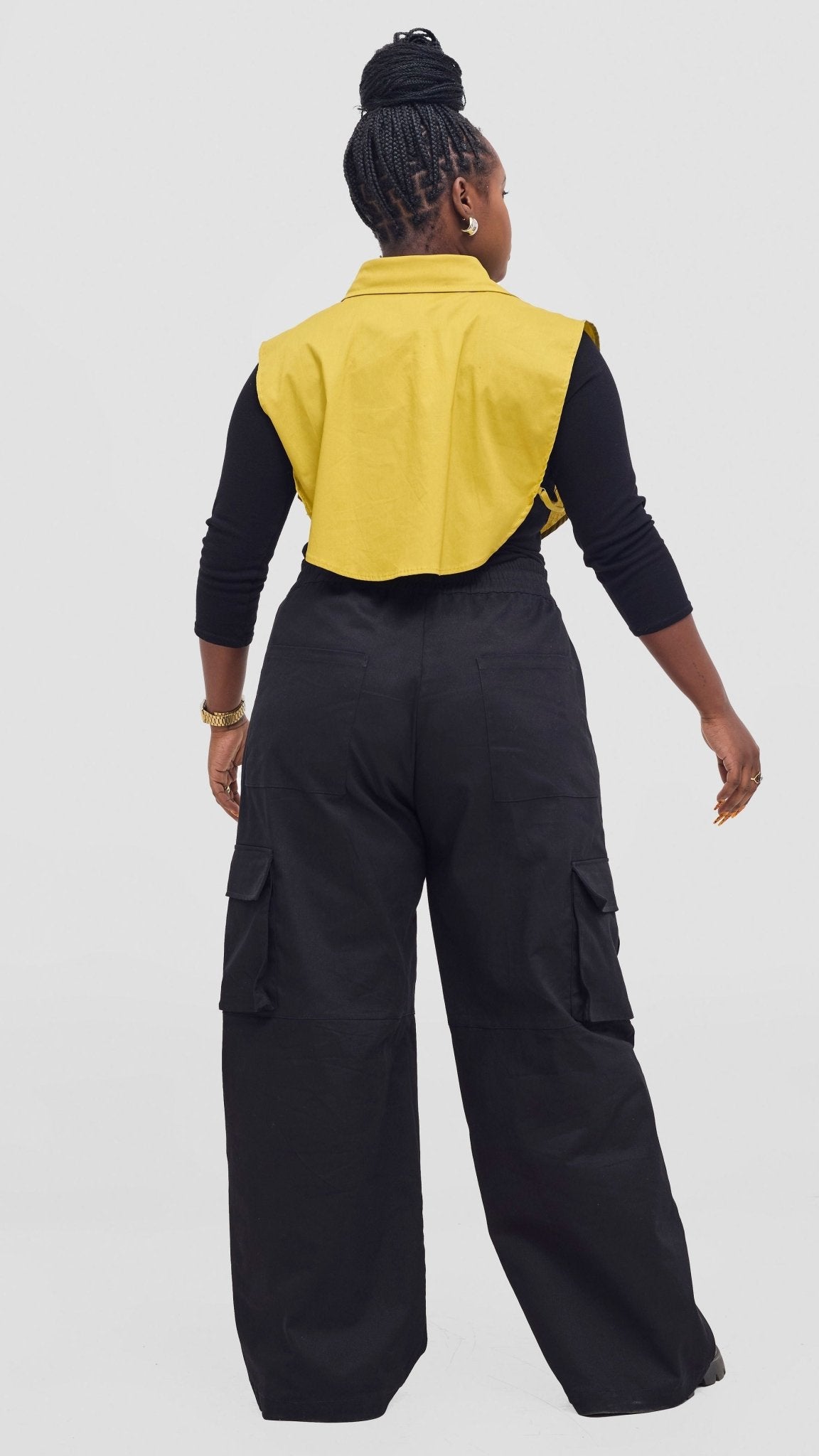 Shiv & Shikie X Safari Faux Collar Shirt - Lime - Shopzetu