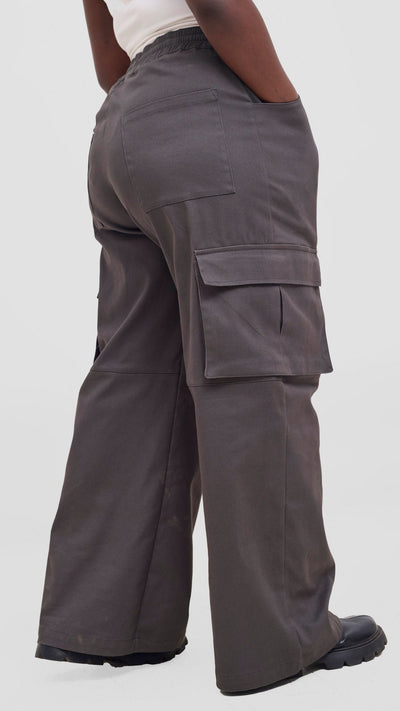 Shiv & Shikie X Safari Cargo Pants - Dark Grey - Shopzetu