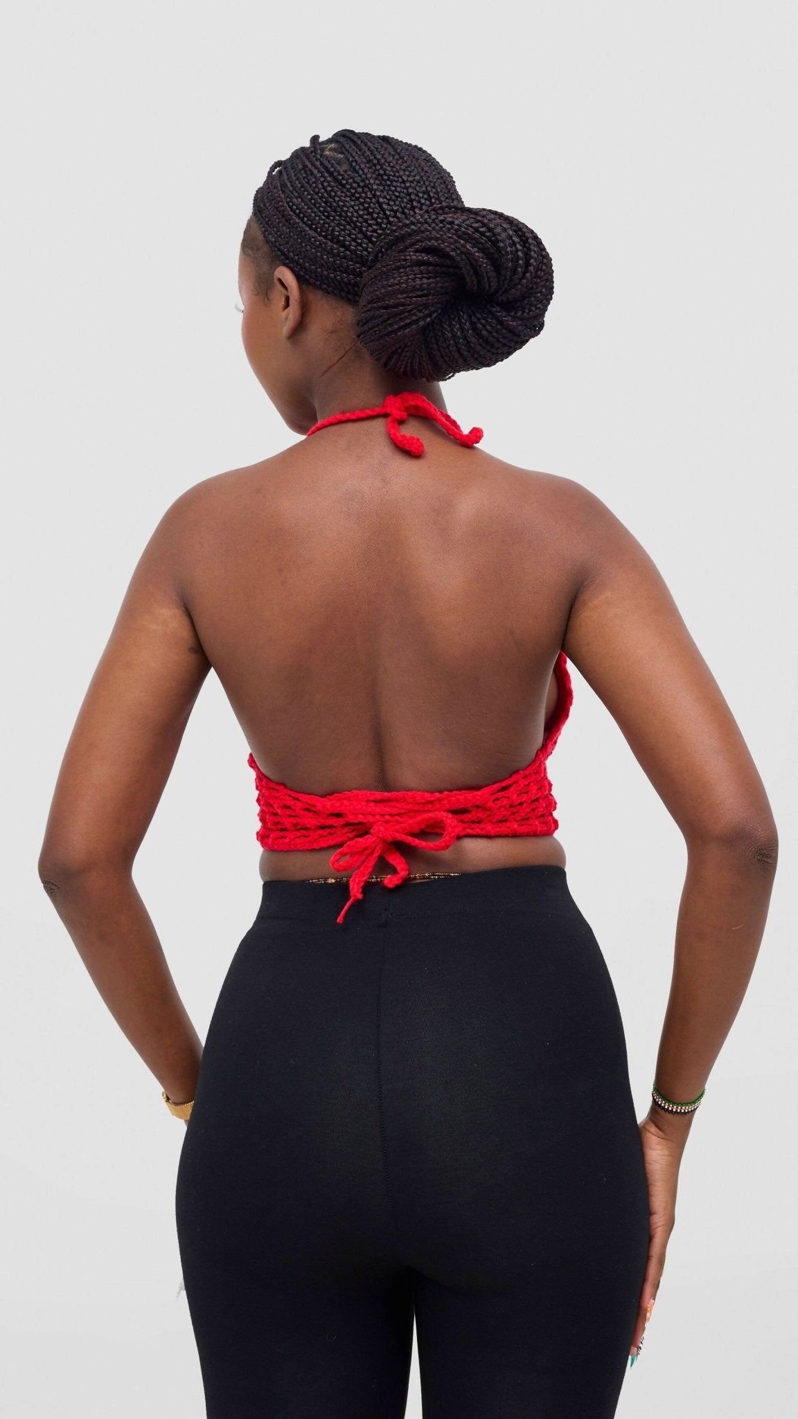 Brilliant Crotchets Halter Top - Red - Shopzetu