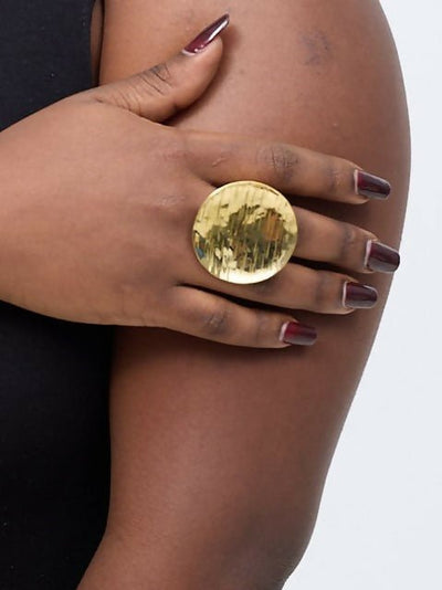 Purely Brass Mali Ring - Brass - Shopzetu