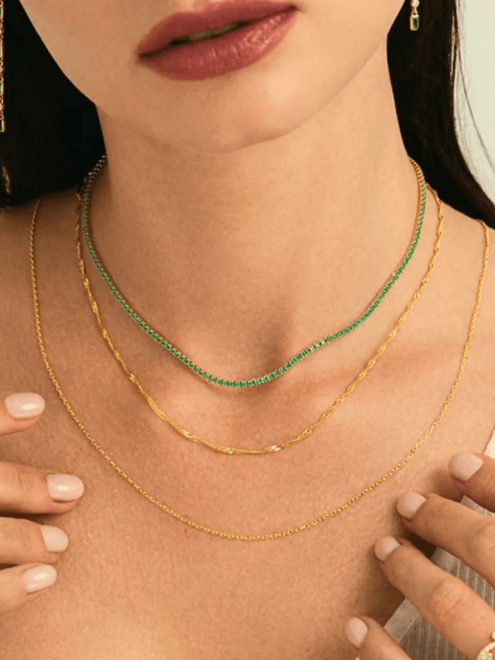 Resal Necklace/Bracelet Set - Gold - Shopzetu
