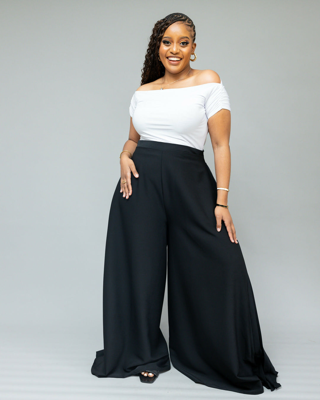 African Yuva Serro Palazzo Pant - Black