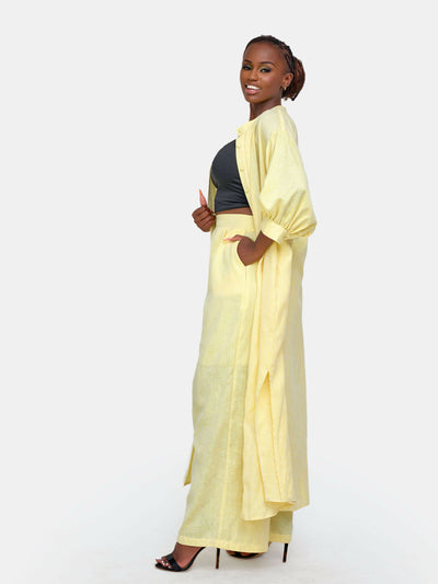Tuli Shukri Pant Set - Yellow - Shopzetu