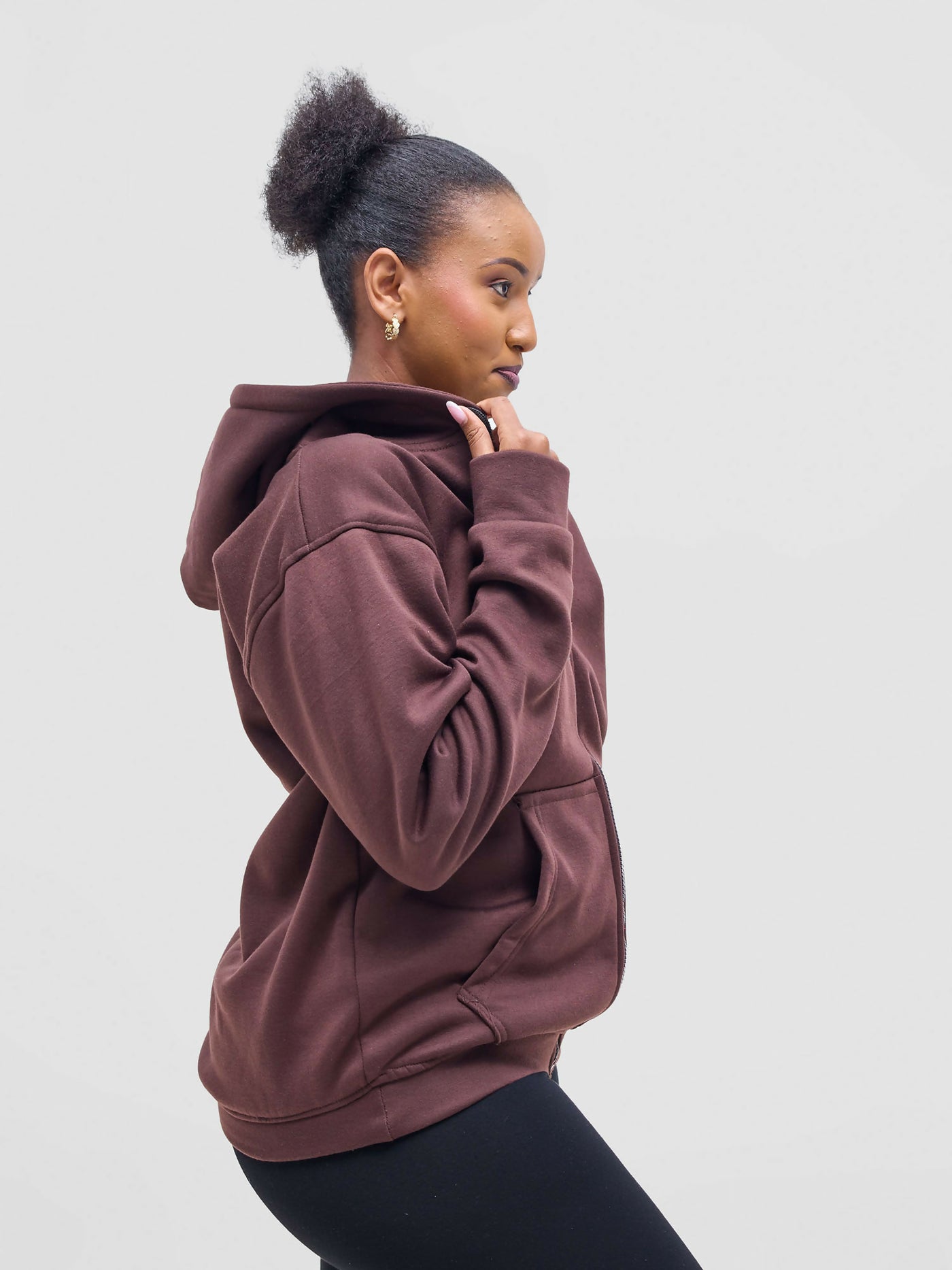 Dynique Clothing Hoodie - Brown - Shopzetu