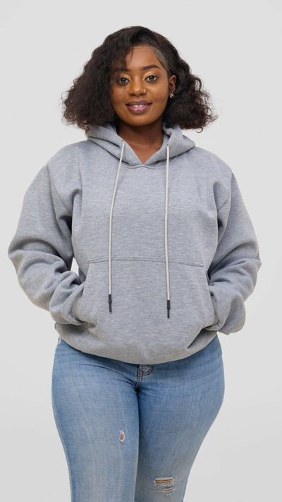 Timyt Urban Wear Gleam Double Layerd Hoddie - Light Grey - Shopzetu