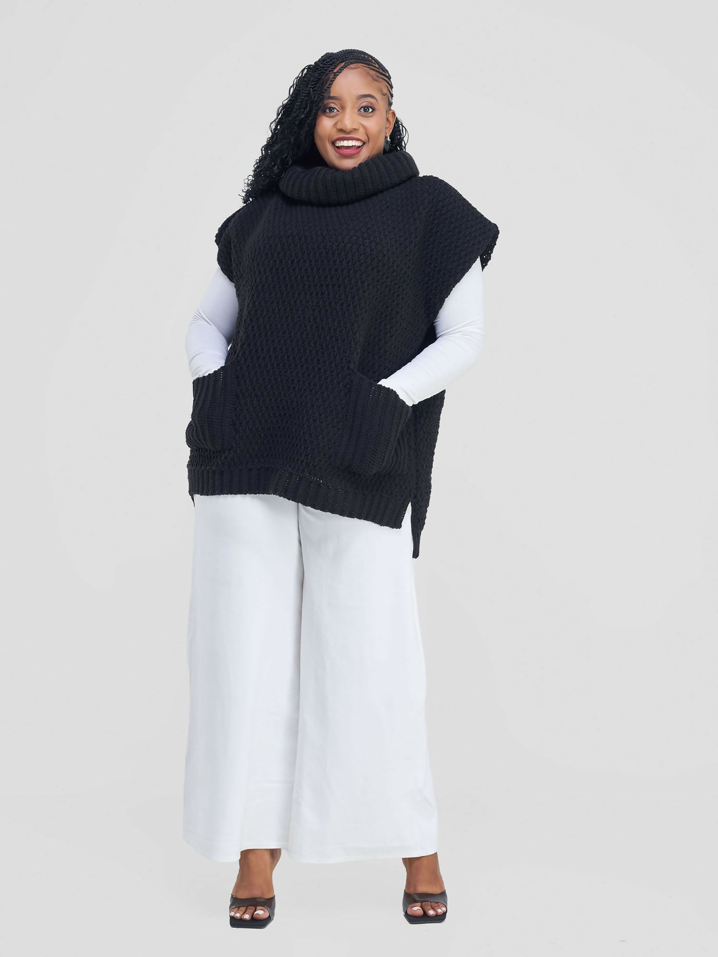 Crochet Embrace With Frontal Pocket - Black - Shopzetu