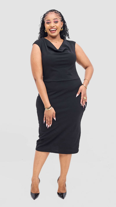 Lizola Adelyn Bodycon Dress - Black - Shopzetu