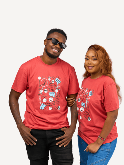 Kitu Kali Graphic With Wordings T-shirt - Rust - Shopzetu