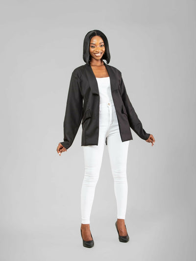 Da’Joy Fashions Ke Horus Coat - Black - Shopzetu