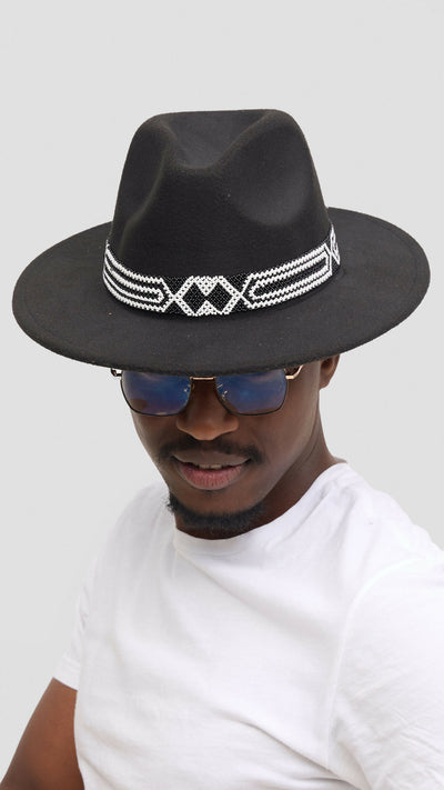 Umbo Collections Fedora Hat - Black