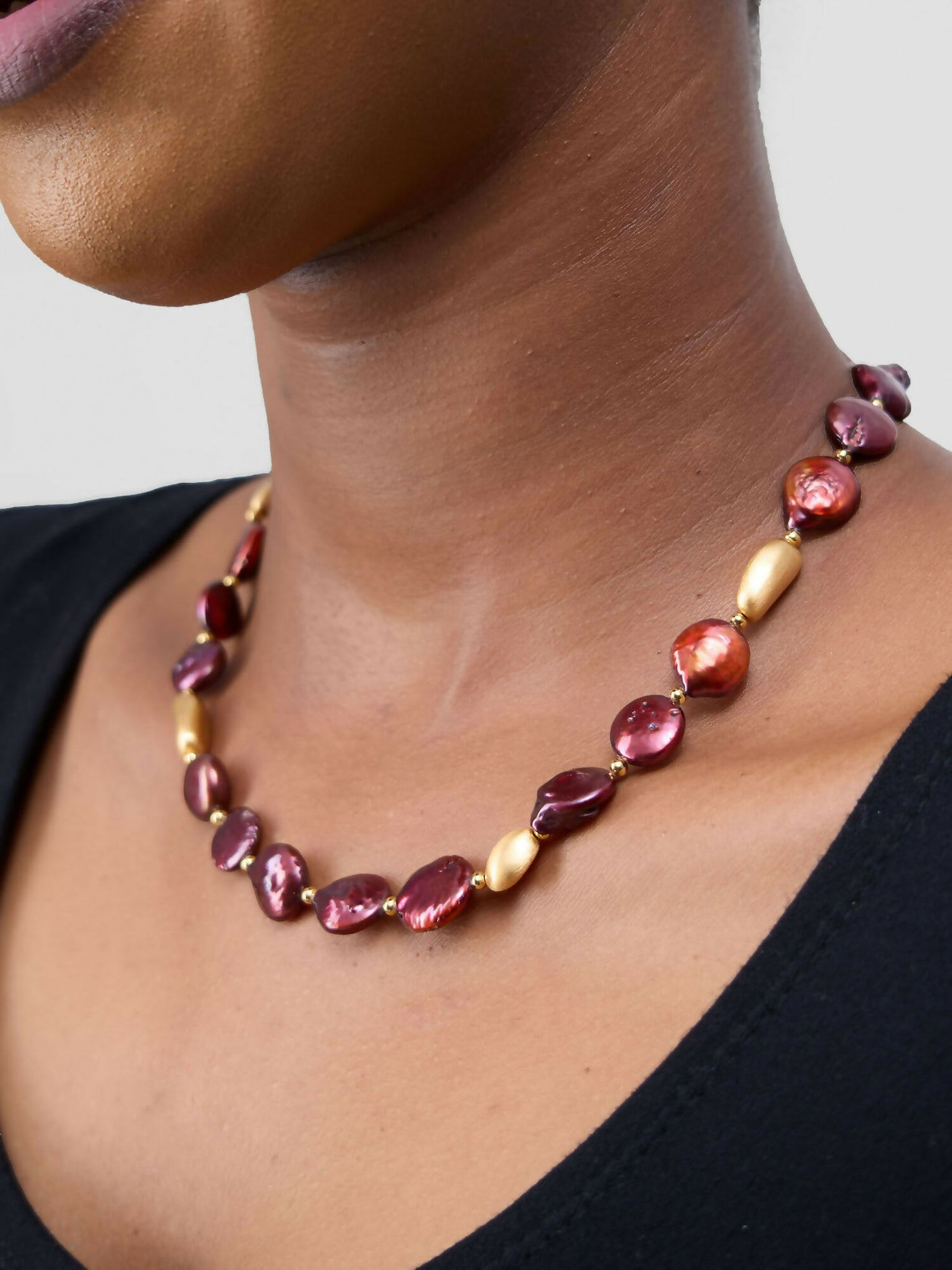 Accessorize With Style Statement Necklace - Maroon - Shopzetu