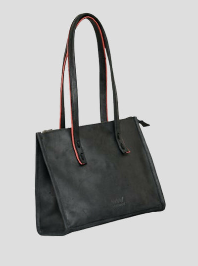 Wazawazi Nduta Leather Bag - Black - Shopzetu
