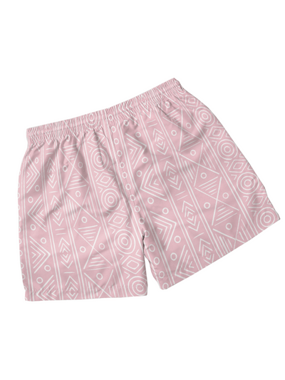 Kitu Kali Swim Shorts Men - Pink / White - Shopzetu