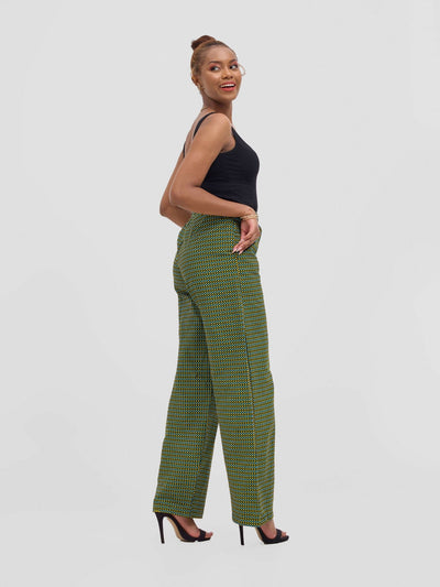 Gravio Fashions Nala Ankara pant - Green - Shopzetu