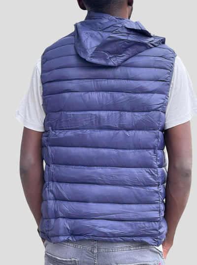 Stylish Brothers Light Puff Half Jacket - Blue - Shopzetu