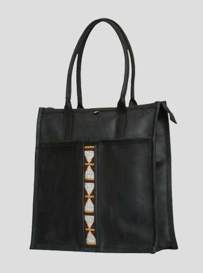 Wazawazi Kaja Tote Bag - Black - Shopzetu
