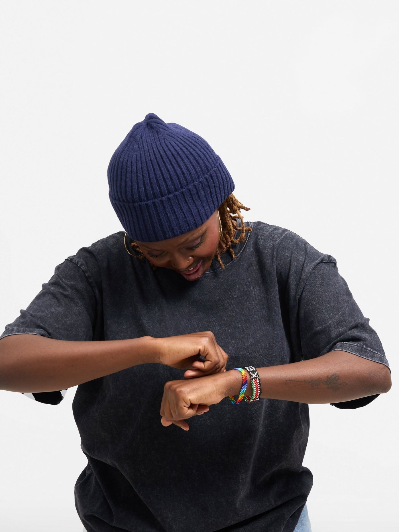 Nairodrip Limited Fisherman's Beanie - Navy Blue - Shopzetu