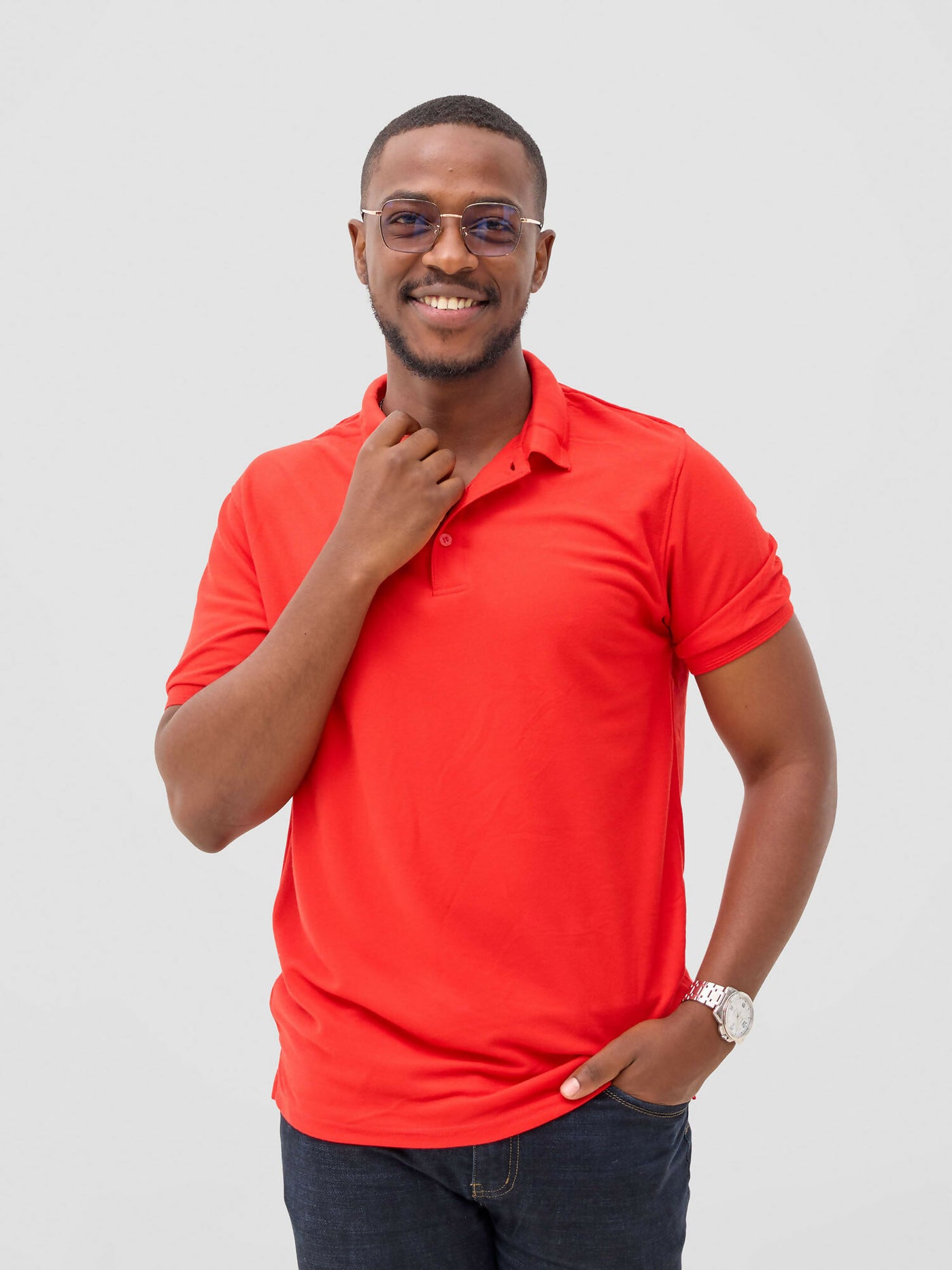 Zuria Fashions Polo T-shirt - Red - Shopzetu