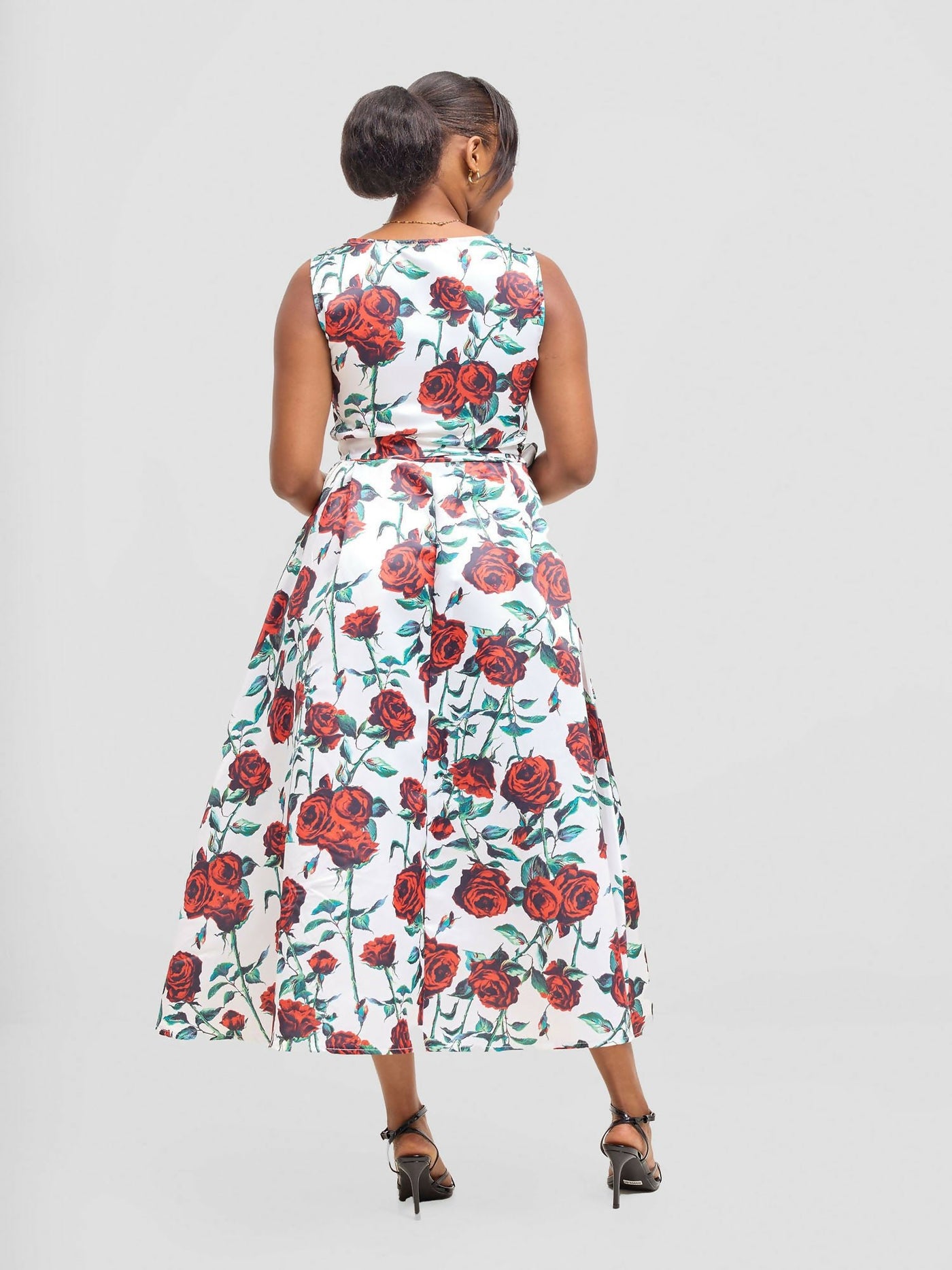 Stylish Sisters Satin Dress - Red / White - Shopzetu