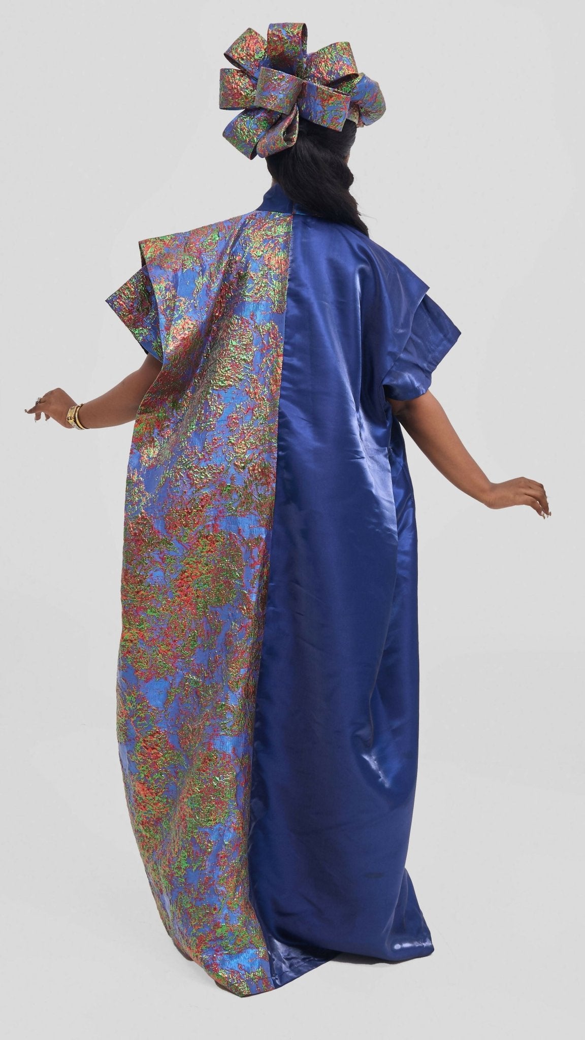 Hats And More Bold Elegance Dress & Matching Headwrap - Multicolored - Shopzetu