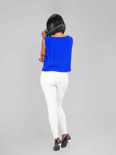 Da’Joy Fashions Oneonta Top - Royal Blue - Shopzetu