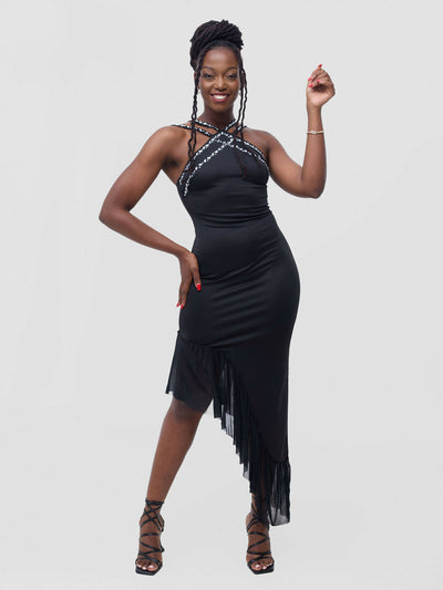 Stylish Sisters Evening Dress - Black - Shopzetu