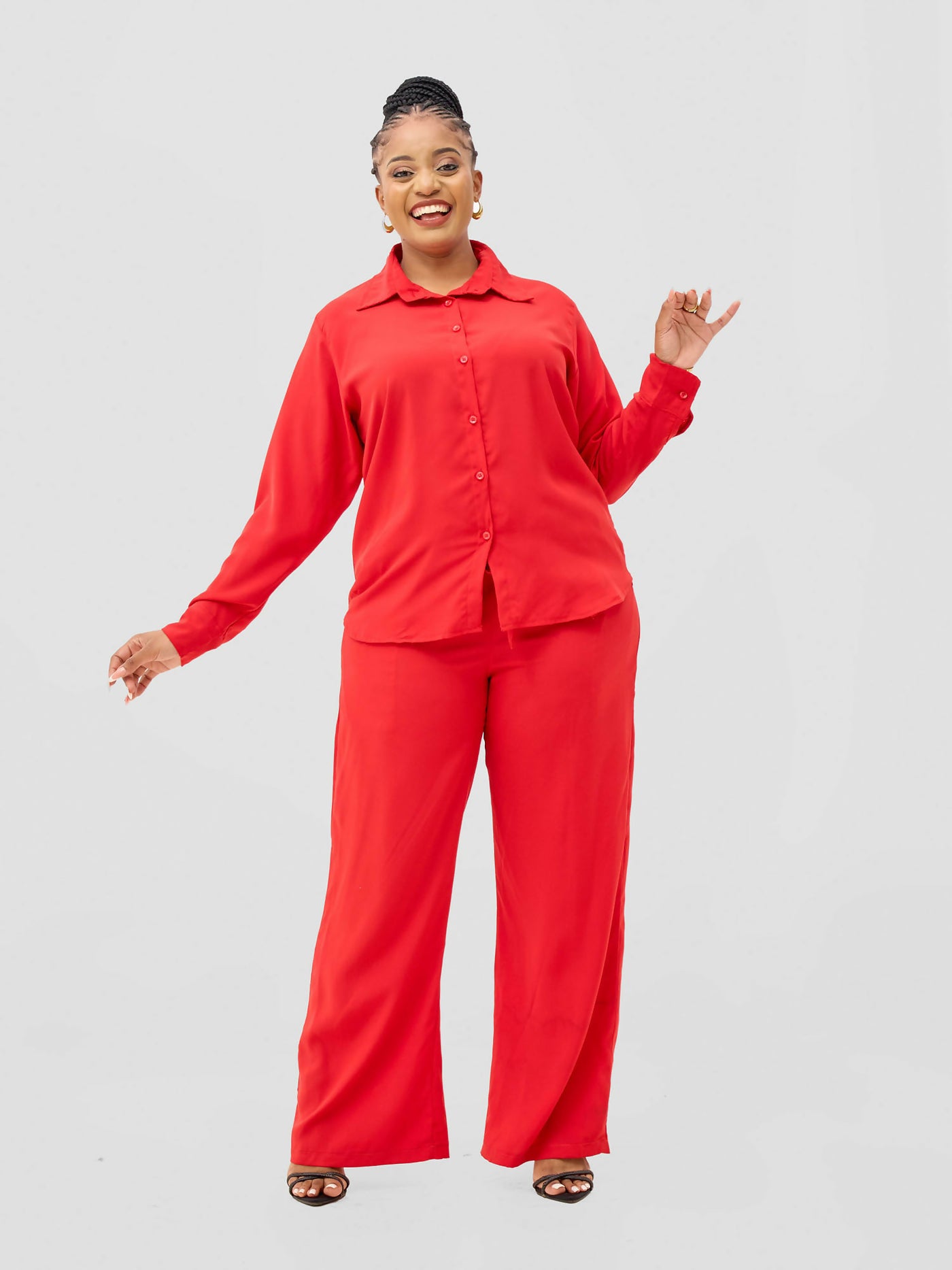 Bosi Pallazo Set - Red - Shopzetu